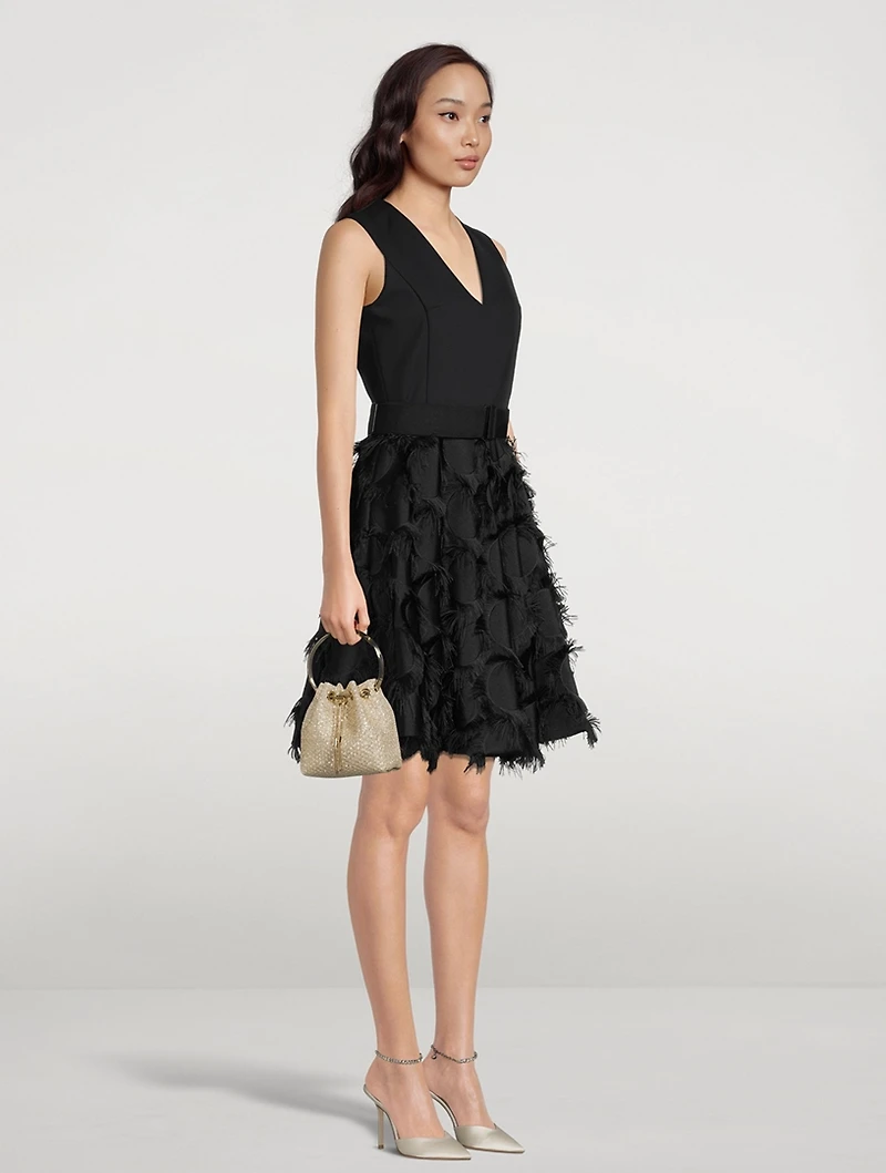 Bon Bon Crystal Mesh Satin Clutch