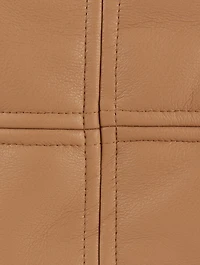 Mini Liz Faux Shearling-Trimmed Tote Bag