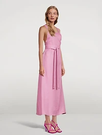 Mustique Organic Linen Apron Dress