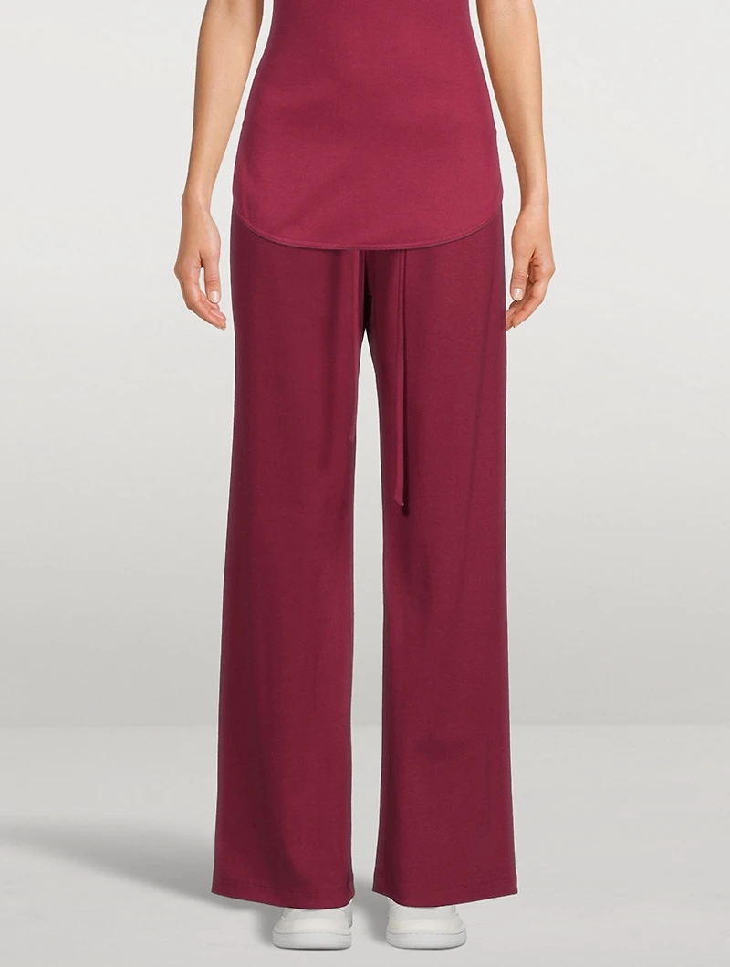 Organic Cotton Wide-Leg Leisure Pants