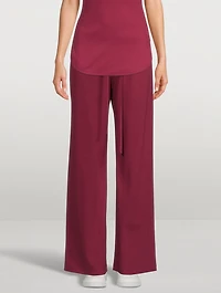 Organic Cotton Wide-Leg Leisure Pants