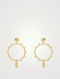 Anfora 18K Gold Hoop Earrings With Diamonds