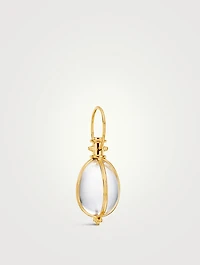 18K Gold Amulet Pendant With Rock Crystal
