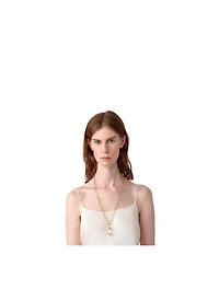 18K Gold Amulet Pendant With Rock Crystal