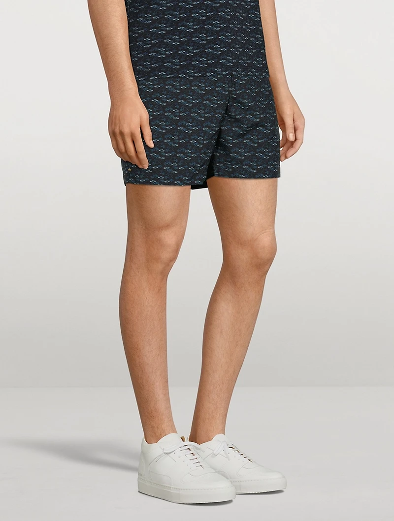 Bulldog X Mid-Length Swim Shorts Torus Print