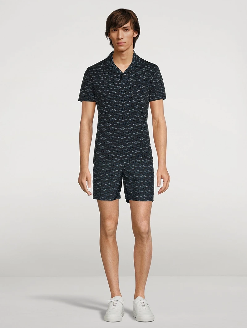 Bulldog X Mid-Length Swim Shorts Torus Print