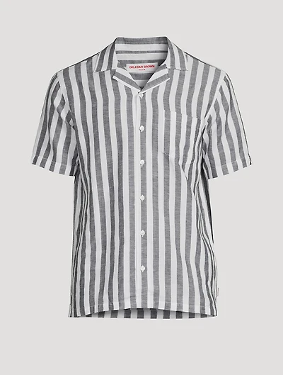 Hibbert Linen and Cotton Striped Shirt