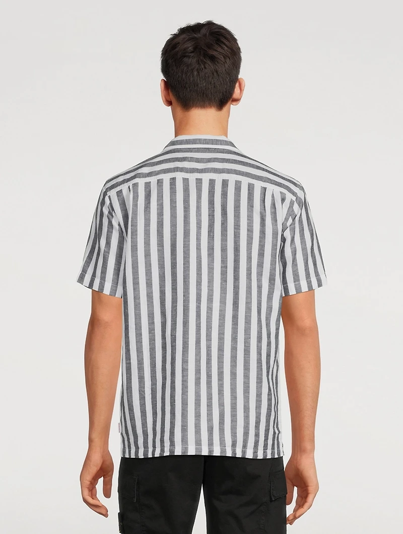 Hibbert Linen and Cotton Striped Shirt