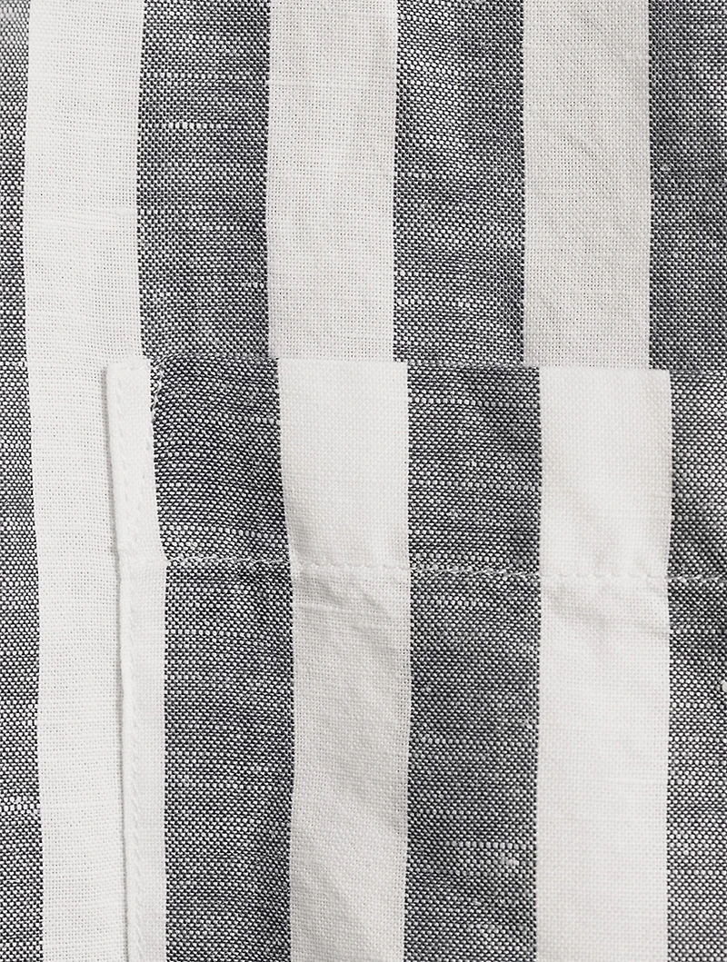Hibbert Linen and Cotton Striped Shirt