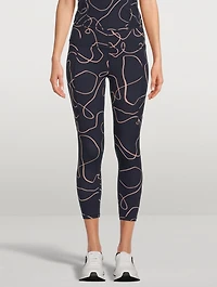 Super Soft 7/8 Yoga Leggings Line Flow Print