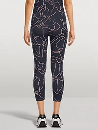 Super Soft 7/8 Yoga Leggings Line Flow Print