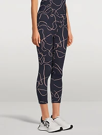 Super Soft 7/8 Yoga Leggings Line Flow Print