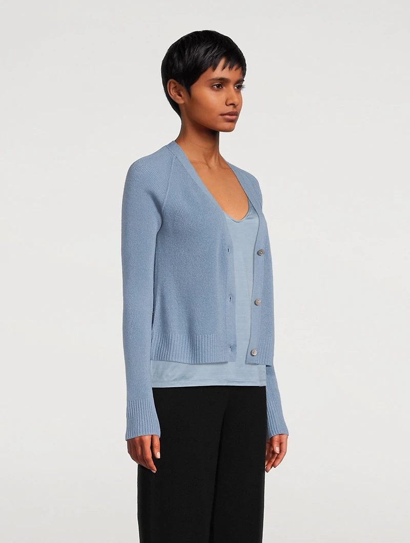 Ribbed Cashmere Cardigan