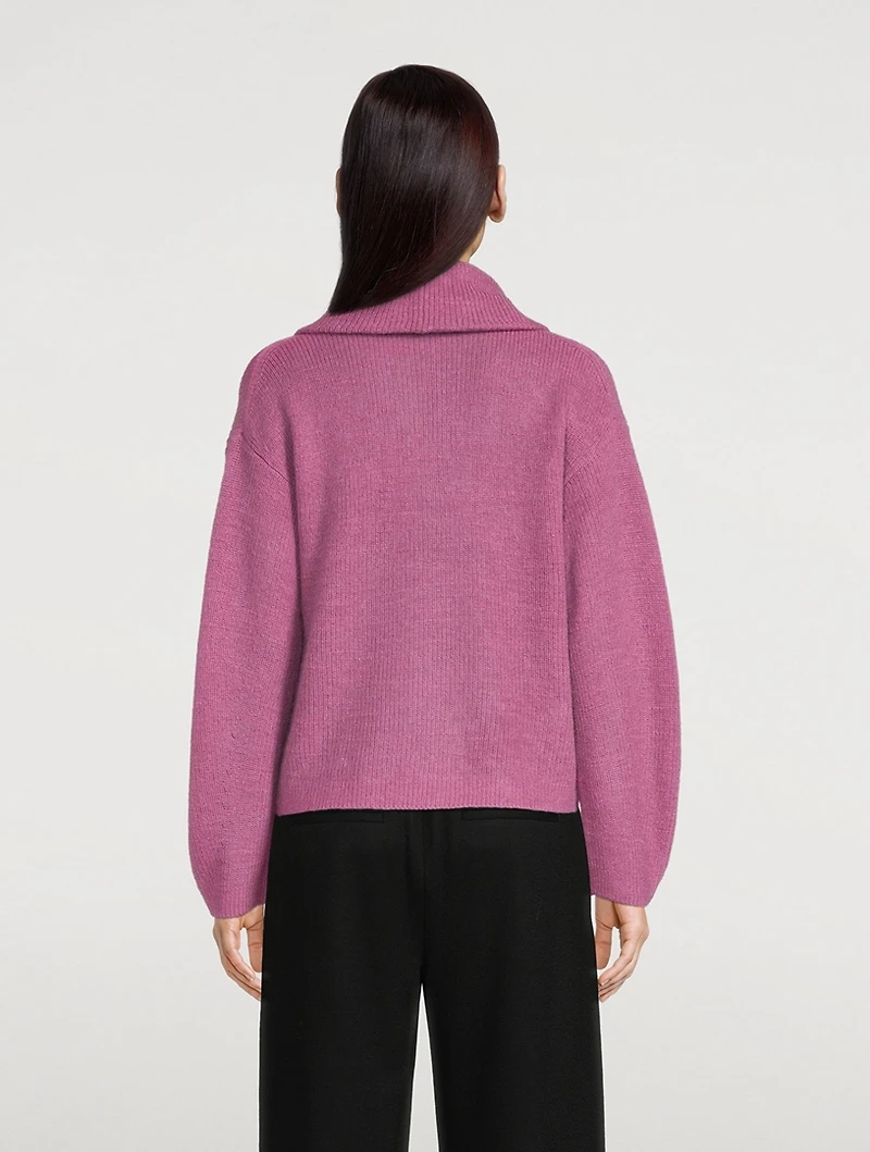 Half-Zip Ribbed Sweater