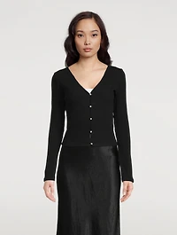 Cardigan With Pearl Buttons