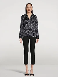 Silk Shirt Dotted Print