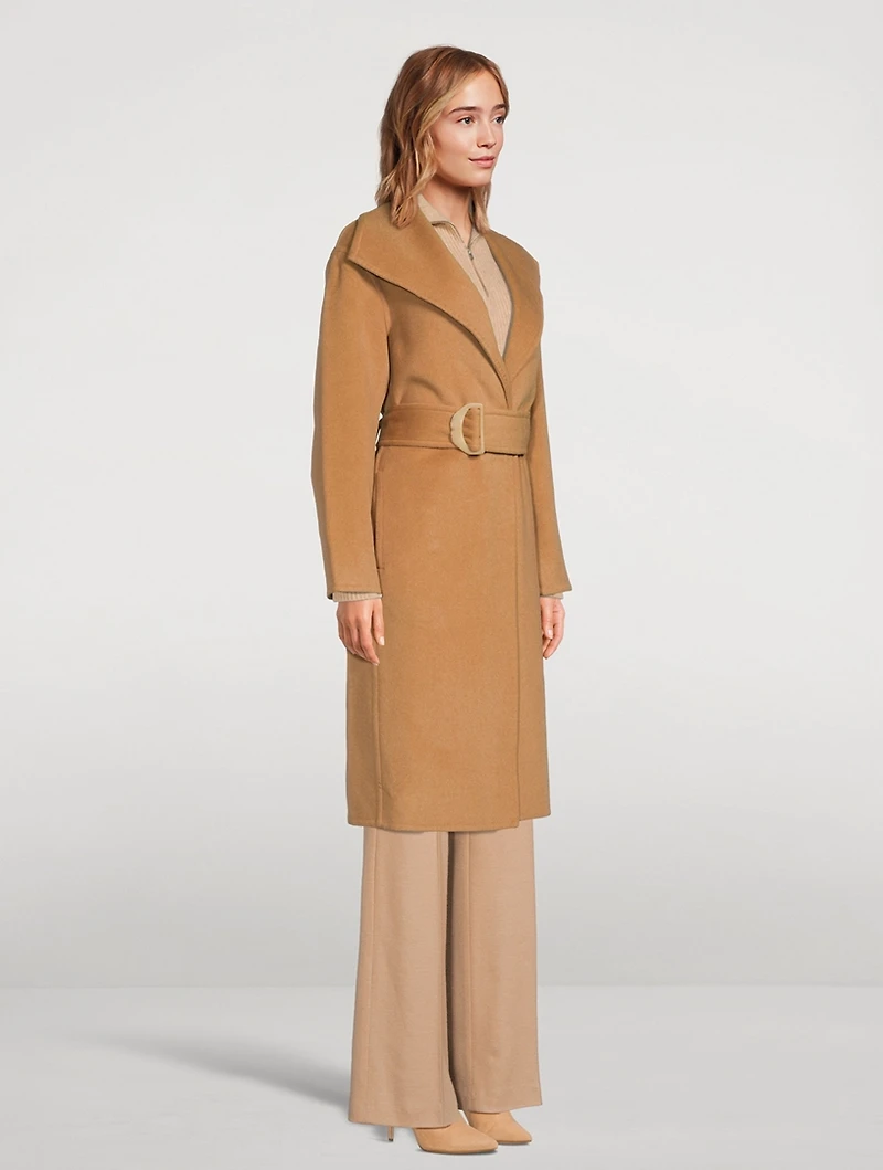 Belted Wool And Cashmere Coat