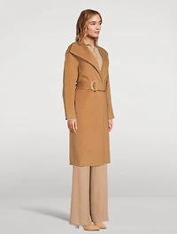 Belted Wool And Cashmere Coat