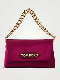 Mini Label Satin Chain Bag