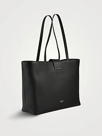 Small TF Leather Tote Bag