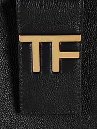 Small TF Leather Tote Bag