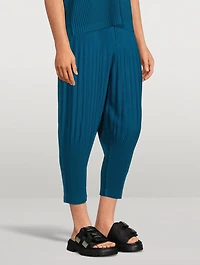 Colour Pleats Tapered Crop Pants