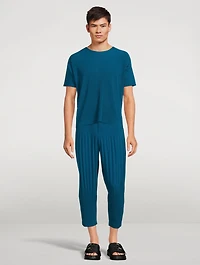 Colour Pleats Tapered Crop Pants