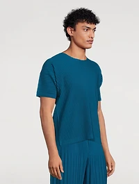 Colour Pleats Short-Sleeve T-Shirt