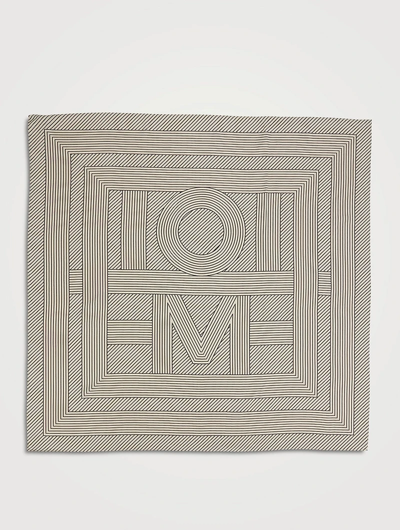 Silk Scarf Striped Monogram