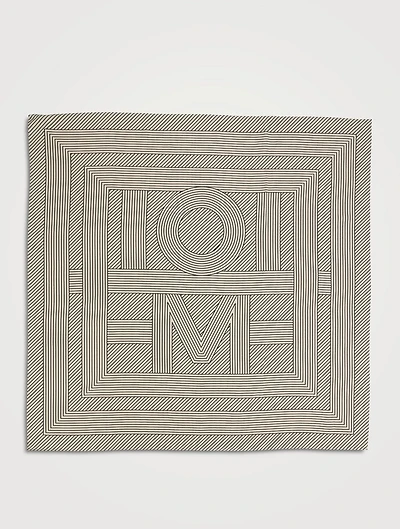 Silk Scarf Striped Monogram