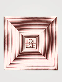 Silk Cotton Signature Monogram Scarf
