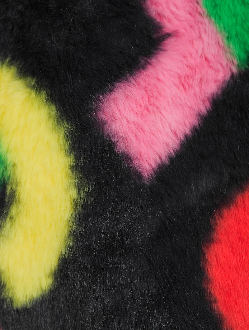 Faux Fur Coat With Stella Logo