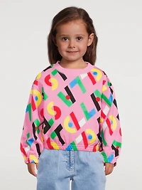 Cotton Sweatshirt Stella Print