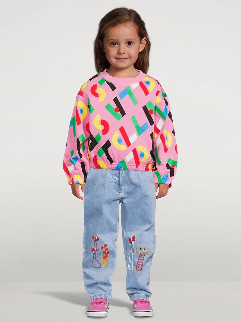 Cotton Sweatshirt Stella Print