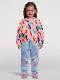 Cotton Sweatshirt Stella Print