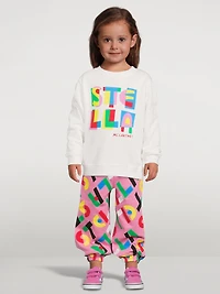 Cotton Fleece Jogger Pants Stella Print