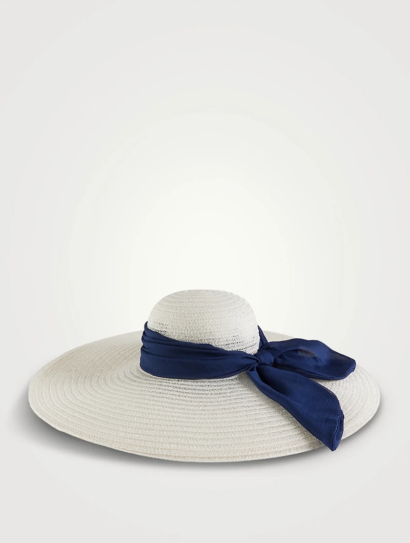 Sunny Straw Wide-Brim Hat