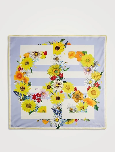 4G Flower Silk Scarf