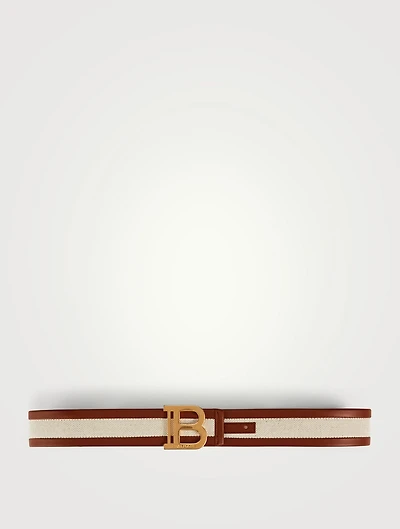 B-Belt Canvas And Leather Belt