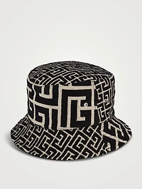 Jacquard Monogram Bucket Hat