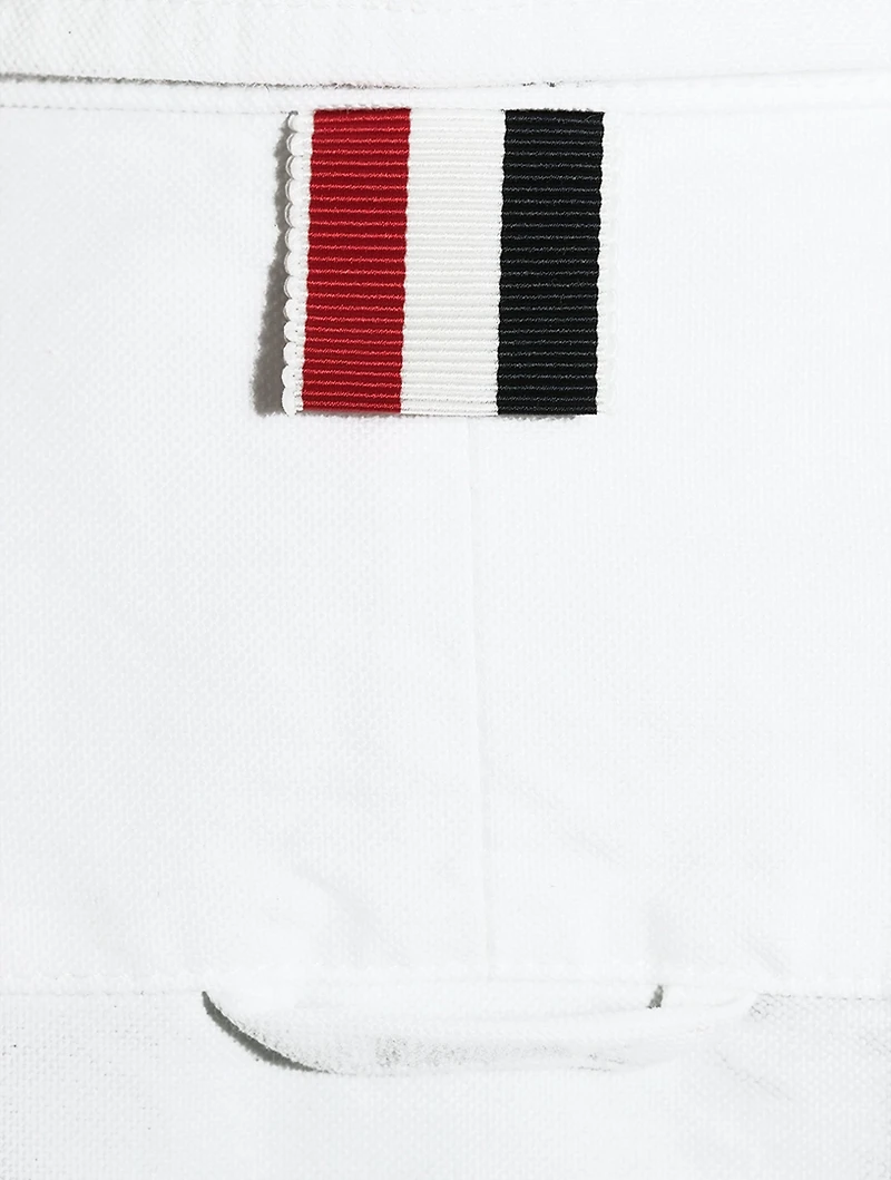 Oxford Knee-Length Shirtdress With Armbands