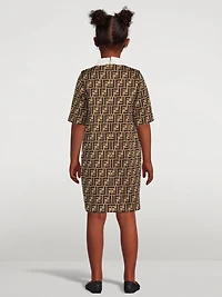 Kids Cotton-Blend Dress FF Print
