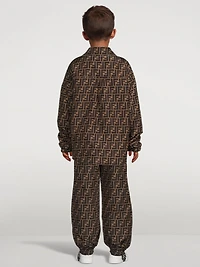 Kids Reversible Shirt Jacket With FF Print