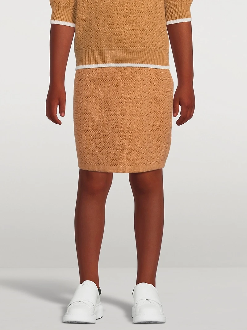 Kids FF Wool Knit Skirt