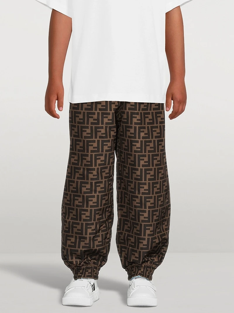 Kids Reversible Sweatpants With FF Print