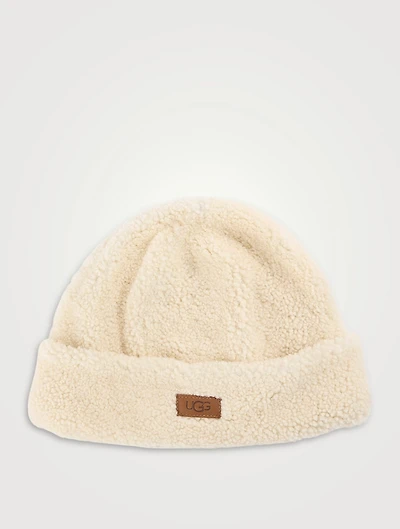 Curly Sheepskin Cuff Hat