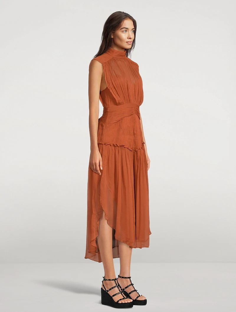Noemi Pleated Midi Dress