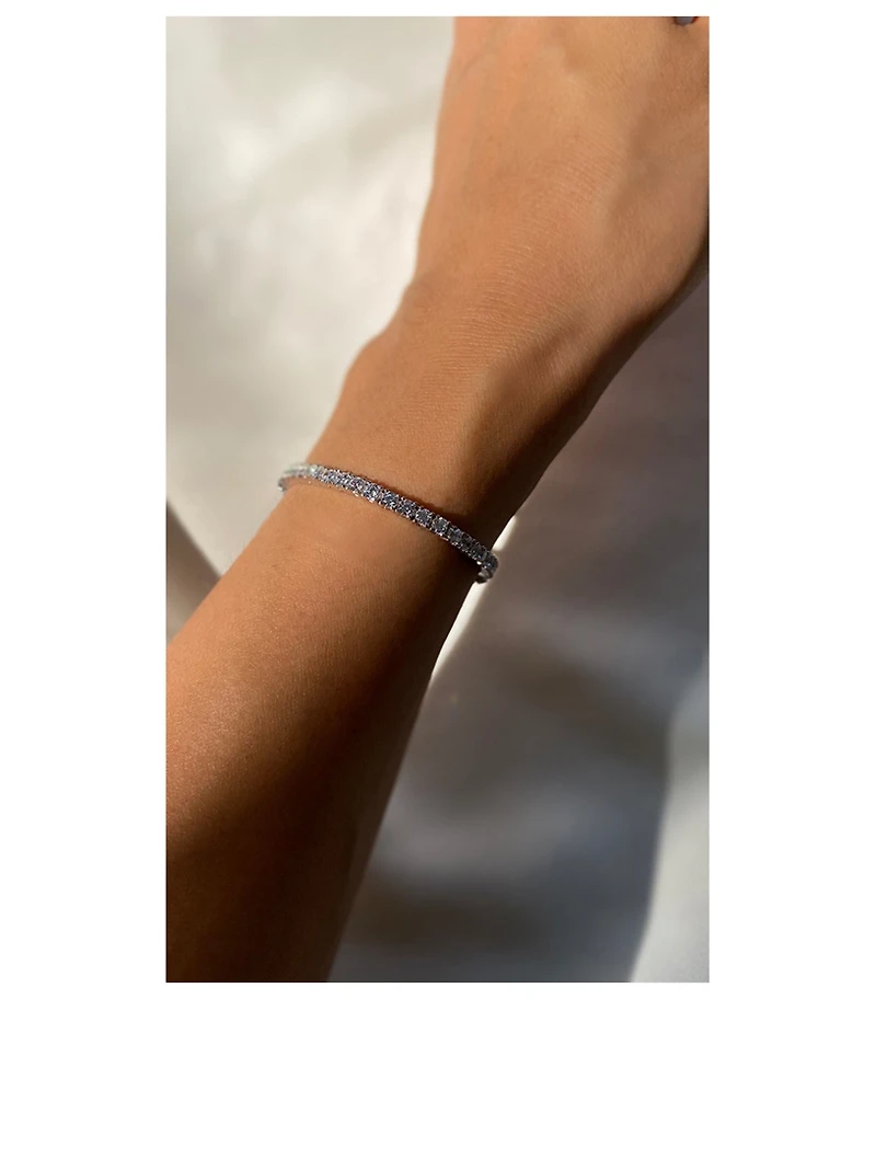 Francine White Gold Vermeil Tennis Bracelet