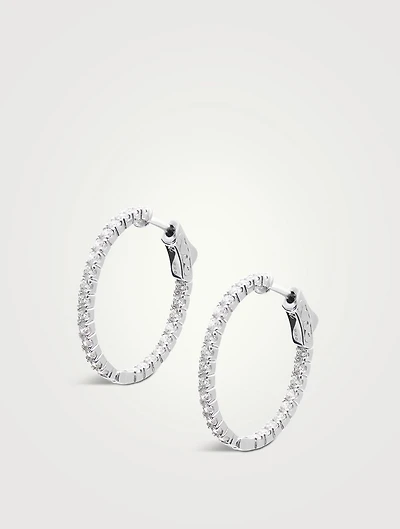 Small Cassia White Gold Vermeil Hoop Earrings