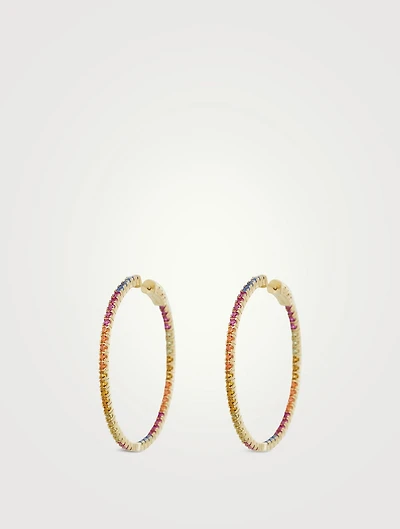 Gold Vermeil Rainbow Hoop Earrings